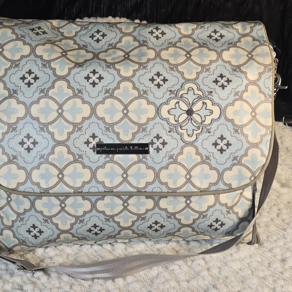 petunia pickle bottom Blue Patterned Crossbody/Diaper Bag